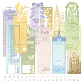 3 Packs Lace Cutout Retangular Paper Die-Cut with Lace Trim Decor Note Paper Multicolor Silhouette with Hollow Patterns of Butterfly Flower Building for Scrapbooking Card Making Journal Craft(Wensor)