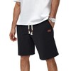 HMIYA Men's Shorts, Summer Sweat Shorts, Essential Terry Cotton, black,