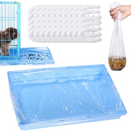 50pcs Plastic Disposable Rabbit Cage Liner, Clear Large Size 28x20in Guinea Pig Cage Liners Bag Universal Elastic Toilet Film Covers, for Bunny Hamster Hedgehog Bird and Small Animal (50pcs)