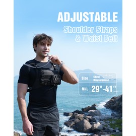 Zelvot Running Vest with 2L Hydration Bladder, European Original Patent, Adjustable Tactical Chest Pocket for Men and Women, Reflective Hydration Vest Running for Marathon, Hiking, Trail Running