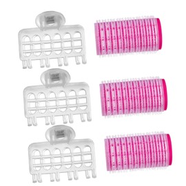 TOVINANNA Self-Grip Hair Rollers 3-Piece Set Plastic Curlers for Long Hair Easy to Use Hairdressing Tools with Clips for Salon and Home Styling
