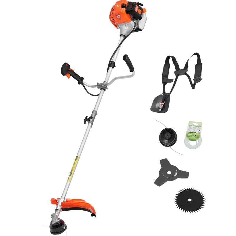VEVOR String Trimmer, 51.7CC 2-Stroke, Gas Powered Weed Wacker, 16.9"