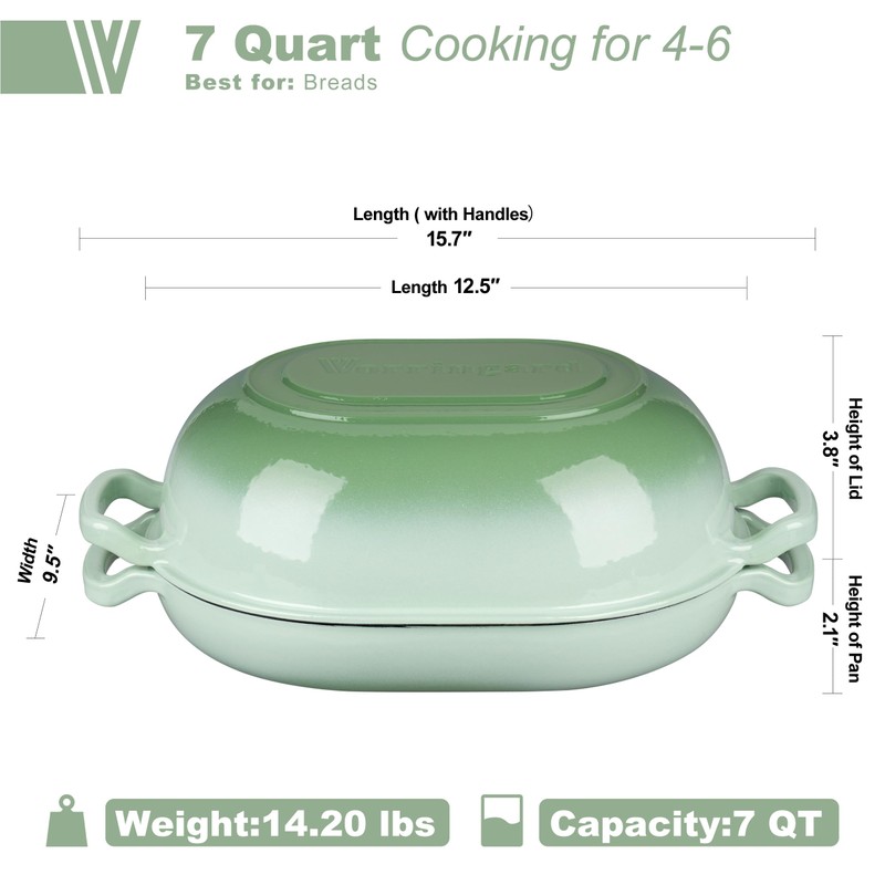 VORRINGARD Enameled Cast Iron Sourdough Bread Oven, Dutch Oven, Loaf