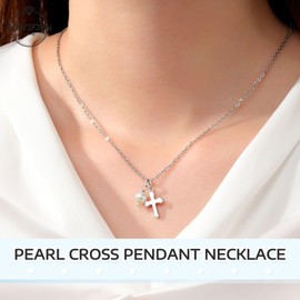 DJWJFJEN Confirmation Gifts for Teen Girls Teenage Girl Catholic Cross Necklace Sponsor Religious Christian Easter