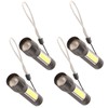 4Pcs Retractable Flashlight COB LED Zoom Flashlight Rechargeable Strong Light