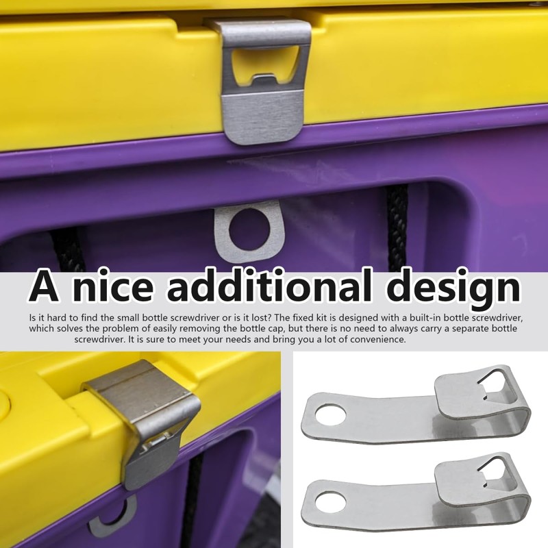 WELURE 2-Pack Cooler Lock Bracket with Bottle Opener, Heavy Duty