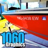 1060 Graphics - Custom Boat Registration Numbers & Letters (Two