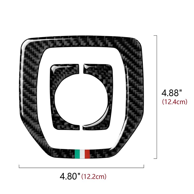 Car Gear Shift Trim Center Console Panel Cover Sticker Carbon