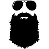 CMI DD061 Man Beard Decal Sticker | 6-Inches by 3.8-Inches