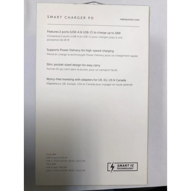 Universal New Original Native Union Smart Charger 2 Port PD