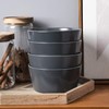Stone Lain Coupe Stoneware Set of 4, Bowls, Gray Matte