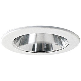 Nora Lighting NL-414 4 Inch Specular Clear Adjustable Reflector Trim With White Ring Round White