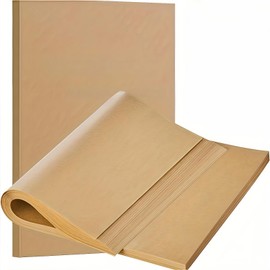200 Sheets Unbleached Parchment Paper 16"x12"- Precut Non-Stick Baking Sheets for Air Fryer, Oven & Half Sheet Pans, Heavy Duty High Heat Parchment Paper, Chlorine-Free for Baking, Grilling