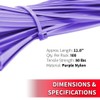 Pro Tie PR11SD100 11.8-Inch Purple Standard Duty Color Cable Tie,