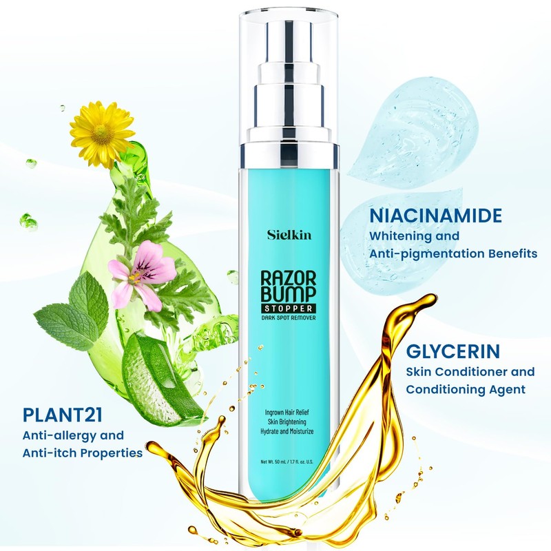 Sielkin Shave Razor Bump Ingrown Hair Aftershave: Treatment Lotion for