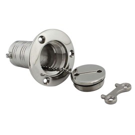 POFET 1-1/2 inch 316 With Key Stainless Steel Marine Grade Stainless Steel Water Deck Filler for Refueling,for Yacht Tank Port,Cabin Tank Deck Generic
