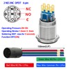 3 Position Key Switch 19MM DPDT Rotary Switch Stainless Steel