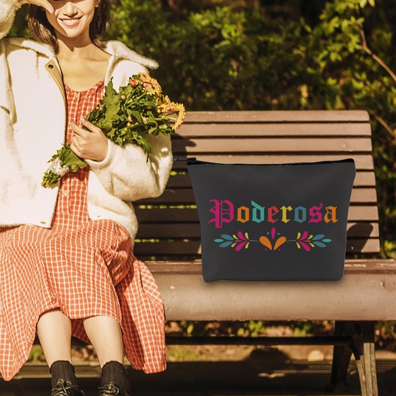 PWHAOO Latina Power Makeup Bag Poderosa Cosmetic Bag Latina Empowerment