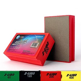 Z-LION Glass Stone Diamond Hand Polishing Pads Galvanised Grit 200