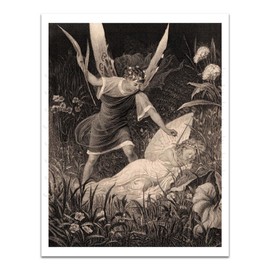 MIDSUMMER NIGHT'S DREAM, Poster Vintage 1800's Premium Art Reprint (17x13")