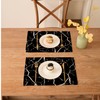 Kiatuniya Placemats Spring Black and White Washable Modern Place Mats