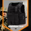 Unbranded Tactical MOLLE Vest Military Combat Police Adjustable Assault Plate