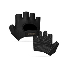 KUTOOK Fitness Gloves Men's Gloves Fitness Gym Women Strength Training Gloves Black S