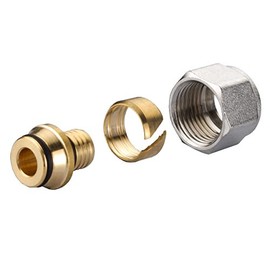 CORNAT VRS671016 Screw Adapter Complete Nickel-Plated Brass 16mmx1/2