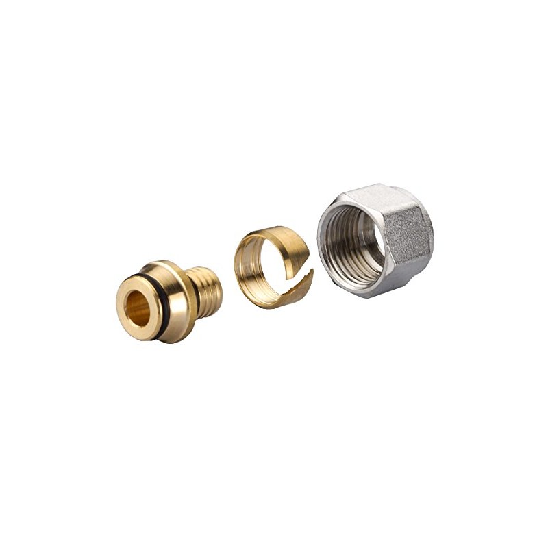 CORNAT VRS671016 Screw Adapter Complete Nickel-Plated Brass 16mmx1/2