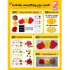 CAI LAI DIY Embroidery Doll Set,Cartoon Fruits Sewing Craft Kit