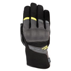 Oxford Men's Dakar 1.0 Dry2Dry Motorcycle Gloves, Charcoal/Yellow, 2XL