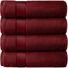 Canadian Linen - Juego de toallas de baño de lujo, 4 toallas de baño de 27 x 54 pulgadas, suaves absorbentes de 600 gm, toallas de algodón turco, de  