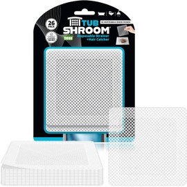 TubShroom 26 Pack Square Disposable Drain Cover - Hair Catcher Mesh Sticker Strainers for Shower Bathtub and Bathroom - Hair Catcher Sticker Drain