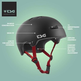 TSG Erwachsene Superlight Solid Color Helm, Satin Black, XXL