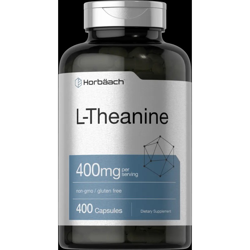 Horbäach L Theanine 400mg | 400 Capsules Max Size |