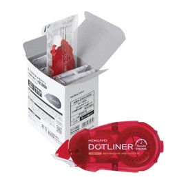 KOKUYO AMTA-D403-08X5 DOTLINER Glue Tape Refill, Strong Adhesion, 5 Pieces, Red
