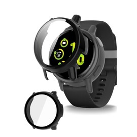 Garmin vivoactive 5 Case with LCD Protective Tempered Glass Compatible with Garmin vivoactive 5 Protective Cover PC Material + Japanese Asahi Glass Tempered Glass Integrated Shock Resistant Ultra Thin