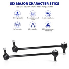 LCWRGS 2pcs K7258 Front Stabilizer Sway Bar End Link Compatible with 1996-2016 Chrysler Town & Country, 2000-2003 Chrysler Voyager, 1996-2007 Dodge Caravan, 1996-2020 Dodge Grand Caravan