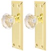 ToPToToo Glass Crystal Dummy Door Knobs Interior, Single-Side Dummy Door