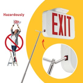 Smoke Detector Tester Pole - Smoke Detector and Emergency Exit Light Extendable Pole Tester - Emergency Light Testing Pole - Ensuring Safe and Efficient Testing of Life Safety Products,1 Pack