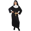 Foxxeo Schwarzes Nonnen Kostüm für Damen Faschin Karneval Kirchen Motto