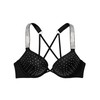 Victoria's Secret Shine Strap Bombshell Push-Up Bikini Top Black