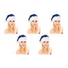 Ciffre Set of 5 Christmas Hats Santa Hat Blue Plush