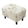 CRFATOP Ottoman Chair Cover Large Ottoman Chair Slipcovers Solid Rectangle