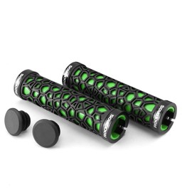 ROCKBROS Bicycle Handlebar Grips Aluminum Alloy Double Lock-on Bike Grips Anti-slip Lightweight Handlebar Grips for MTB Road Bike 4 Colors