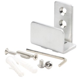 Rok Hardware Heavy Duty Wall Mounted Adjustable Sliding Barn Door Floor Guide, C Guide Hardware (1, Stainless Steel)