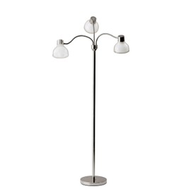 Adesso 3577-22 Vivian Floor Lamp, 60.25 in, 60W Type A Bulb (Not Included), Brushed Steel, 1