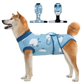 Aimydog Recovery Suit for Dogs Cats,Female Male Dog Onesie for Spay Neuter,Substitute E-Collar & Cone,Anti-Licking Breathable Onesie for Small Medium Large Dogs Cats (Sheep,XL)