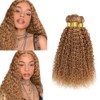 22 24 26 Inch Honey Blonde Bundles Color #27 Kinky