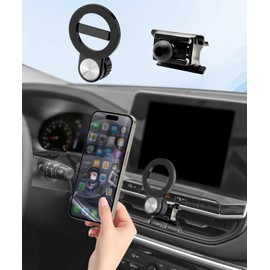 Lxkyanteu Car Phone Holder for Jeep Compass 2022 2023 2024 2025 Auto Accessories, Cell Phone Mount Compatible with MagSafe, 360° Rotation, Hands Free Not Affect Air Vent